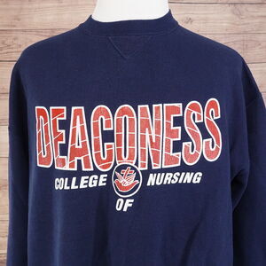 VINTAGE DEACONESS COLLEGE OF NURSING USA MADE RUSSELL ATHLETIC SWEATSHIRT XL